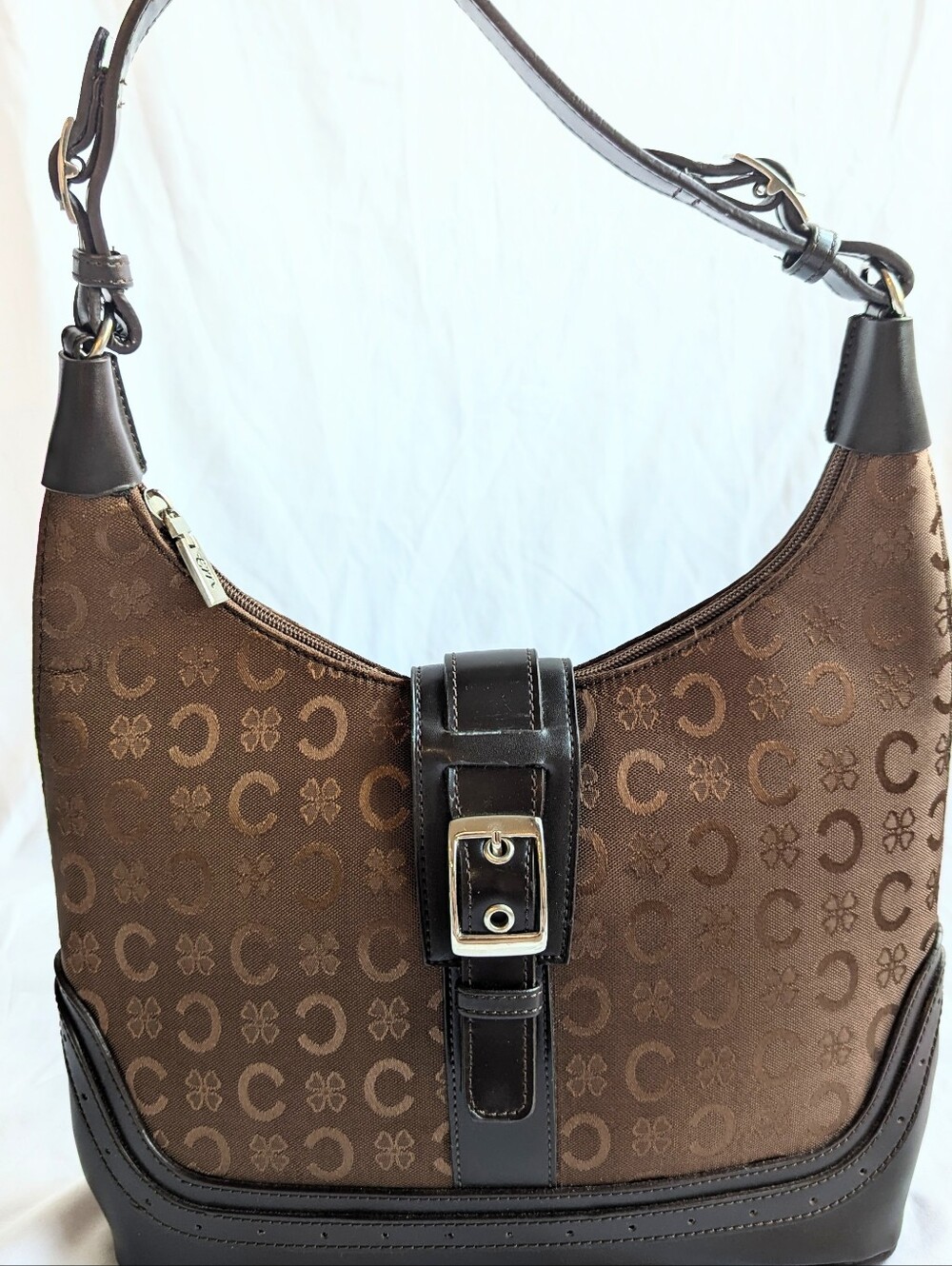 Eduardo Mourani Brown Monogram Hobo Shoulder Bag